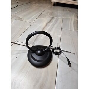 Indoor TV Antenna Model 1750 Black Loop and Dual Telescopic Dipoles VHF UHF